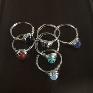 BNWT•HANDMADE 2 ORDER•WireWrap Semi Prec Midi Ring